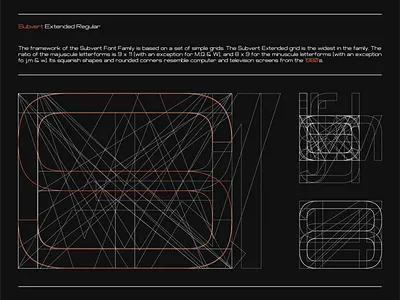 Subvert Type Specimen 2 1980 custom design extended font frame framework grid type typography