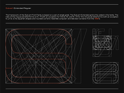 Subvert Type Specimen 2 1980 custom design extended font frame framework grid type typography