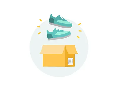 Delivery! (shoes) delivery illustration mail shoes