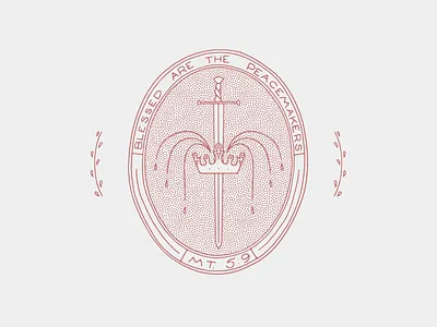 Beatitudes Series #7 - Mt. 5:9 badge bible bible quote christ illustration jesus jesus christ