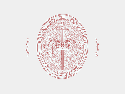 Beatitudes Series #7 - Mt. 5:9 badge bible bible quote christ illustration jesus jesus christ