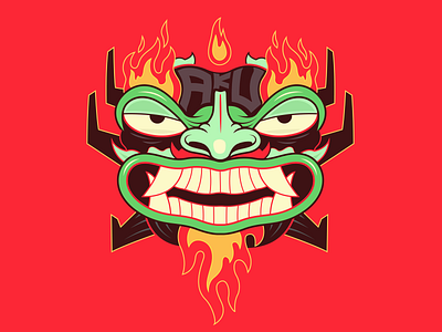 Aku character fanart graphic illustration