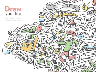 Draw your life branding brush building city city builder city illustration colour design dribbble flat design icon illustration illustrator ipad pro ipad pro art logo vector wacom wacom bamboo wacom intuos