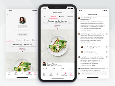 Favreka mobile app. Profile design ios mobile mobile app profile ui ux