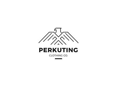 Perkuting clothing branding design eagle eagle logo icon illustration logo mascot monoline vector