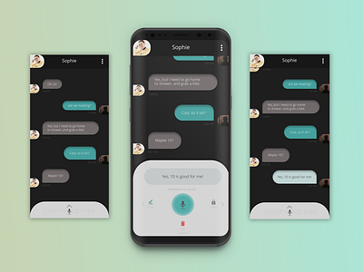 Direct Messaging - Speech to text chat dailyui dailyui 013 messaging speech to text ui uidesign user experience user interface ux