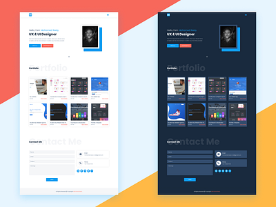 Simple Portfolio Web Design Light & Dark Mode portfolio ui ui ux design ux web web design