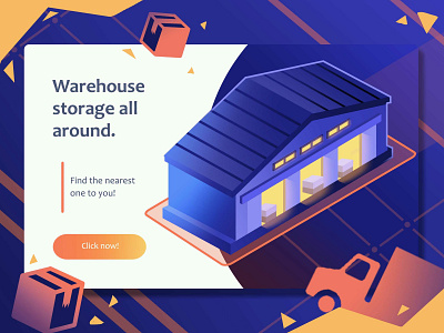 Warehouse Mockup illustration landing landing page web web design