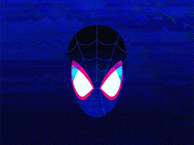 Into the Spiderverse blue glitch halftone intothespiderverse marvel comics movie spider man spiderman