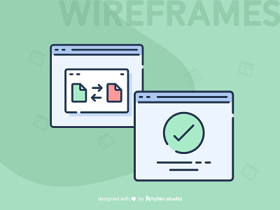 Creative Wireframe Design branding colors creative creative agency design flat hyfenstudio icon illustration minimal new brand feel typography ui uidesign ux ux design vector web wire frame