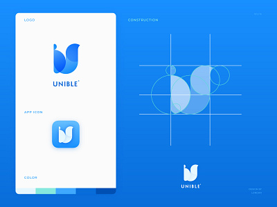 Unible Logo app branding golden ratio icon logo