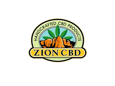 Zion CBD Logo Proposal cbd cbd oil hemp illustration logo marijuana oval retro retro design zion national park