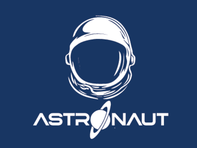 astronaut branding design icon logo typography