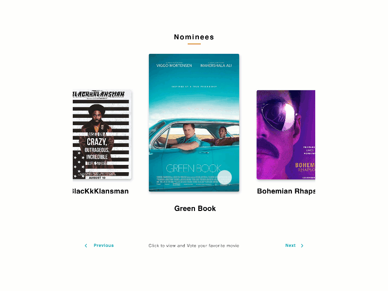 Interaction Oscar Movie Nominees [Exploration] android apps blog clean design exploration interaction interaction design invision studio ios ipad nominees oscar ui ux ux ui design