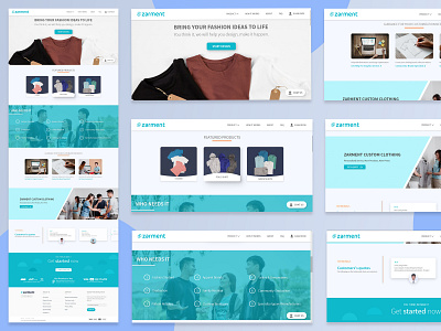 User Interface Zarment adobe xd editable garment order photoshop shirtdesign ui ux webdesign zarment