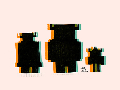 Monsters In Line (2) icon illustration monster silhouette vector illustration