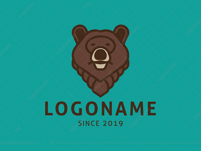 Grizzly Bear Logo adventurous alaska america animal beast canada friendly grizzly bear grizzlybear head hunter kodiak logo logo for sale mascot nature powerful predator strong tourisme