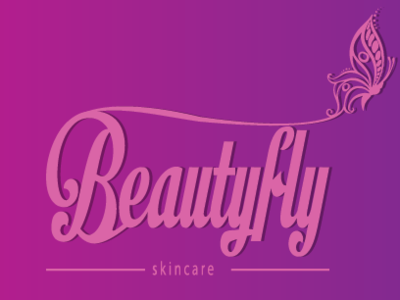 Beautyfly skincare branding design icon logo typography vector