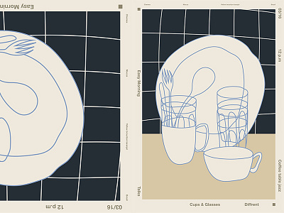 Cups Glasses abstract composition cup dishes fragment glasses illustration laconic layout lines minimal poster poster a day poster art poster challenge