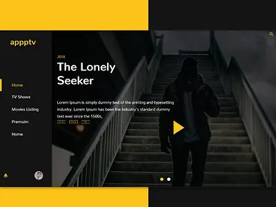 Tv Streaming adobe xd design illustration landing page ui uiux web design