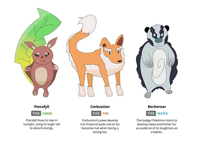Pokémon second evolution descriptions