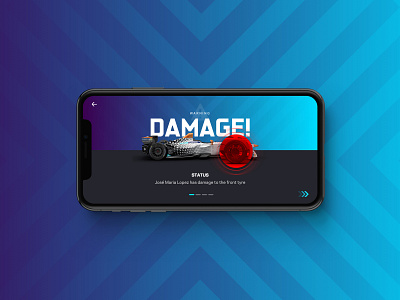 Formula E - Car Status app branding design forumla e interface mobile sport app ui