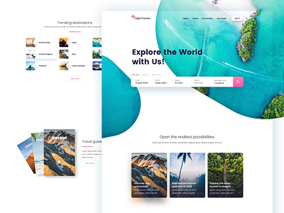 FlightTracker Landing flight app landing minimal page startup travel traveling ui ux web design website