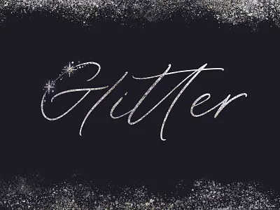 Glitter Font alphabet branding calligraphy decorative font feminine font glitter handwritten font logo made with fontself shine spark vector illustration wedding font