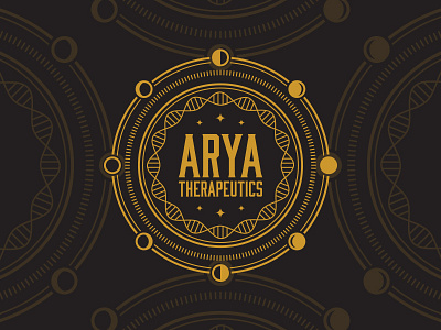 Arya Therapeutics arya dna gene health logo logodesign medical moon moon phases science space stars therapeutics