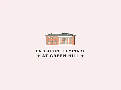 Illustration of Pallottine Seminary at Green Hill brand catholic church church branding design logo pallottine seminary