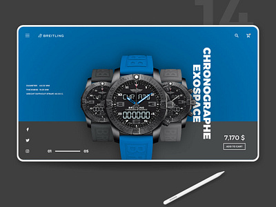 Breitling landing page concept branding design graphic design homepage landing page landing page concept ui ux web webpage website