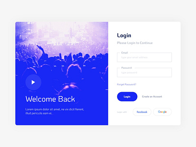 Login Form blue clean creative color colorfull design interactive interactive agency login login design login page minimal ui ux web