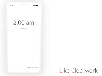 Lock screen adobexd app clock minimalism mobile