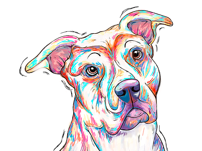 Best friend adobe illustrator adobe photoshop art best friend buddy color bars design dog drawing illustration illustrator inked vector wacom