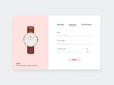 Daily UI #002 - Credit Card Checkout 002 dailyui ui ux web