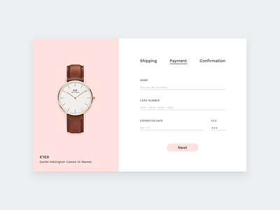 Daily UI #002 - Credit Card Checkout 002 dailyui ui ux web