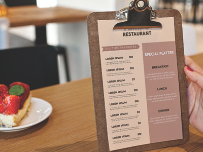 Menu Board design flyer illustration menu