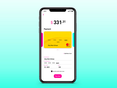 Apocalypse Credit Card Checkout 2 apocalypse app blue credit card credit card checkout dailui design e commerce app ecommerce interface design iphonexs payment pink shopping sketch ui yellow