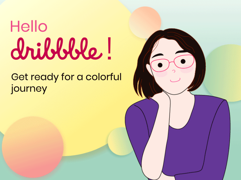 Hello Dribbble after effect animation design illustration landing page ui