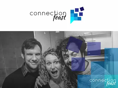 Branding for Connection Feast branding chat connection connections logo people socialize talk