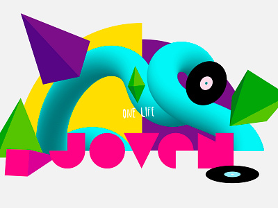 DOpe 3 3d branding color illustratiom young