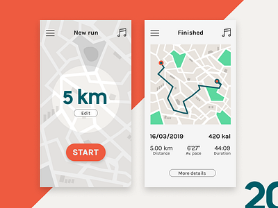 Location Tracker dailyui020 figma location running app tracker ui deisgn