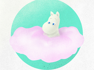 moomin 2d art cartoon character cloud design drawing finland flat icon illustration minimal moomin pixel purple retro