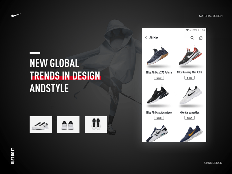 Electroniccommerce animation app typography ui