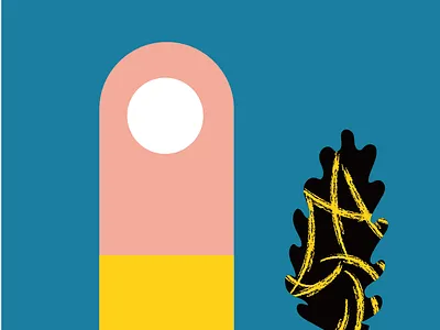 arch 2 arch architecture geometric illustration minimal moon nature shape tree