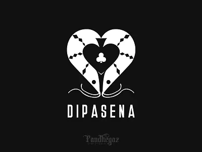 DIPASENA art card card game clover design diamond flat graphic graphic design illustration logo love negative negative space logo pandhegaz shrimp spade vector