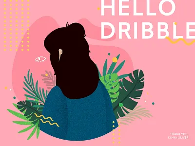 / Hello Dribble colourful design digital firstshot flat hello hello dribble illustration memphis plants vector