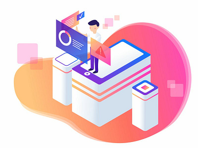 Anti-hoax - checking data validity app data design digital flat flat illustration hoax illustration indonesia isometric landing page logo pink simple ui uiux vector web website