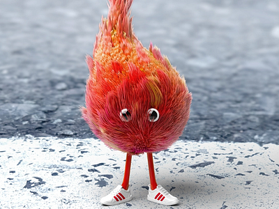 Flaming fur 3d 3dcharacter 3dillustration 3drender animation characterdesign characterillustration designer illustrationartist illustrator toydesign