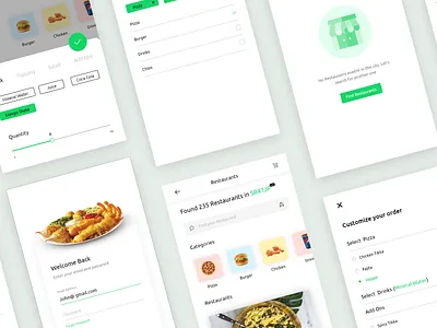 Restaurant Finder App - UI Design ios app minimal minimalism mobile app mobile app design restaurant ui design ux design